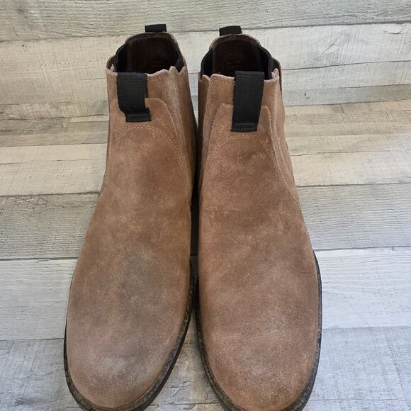 Timberland Mens Suede Chelsea Boots 9.5M Brown Genuine Leather & Manmade Upper - Picture 3 of 6